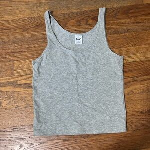 Aritzia TNA Heather Gray Sleeveless Top